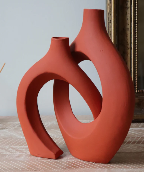Vase DUO Enlacés Ksar Terracotta