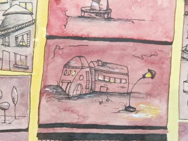 Dessin & Aquarelle - 30x21cm "Camaïeu en rose" – Image 2