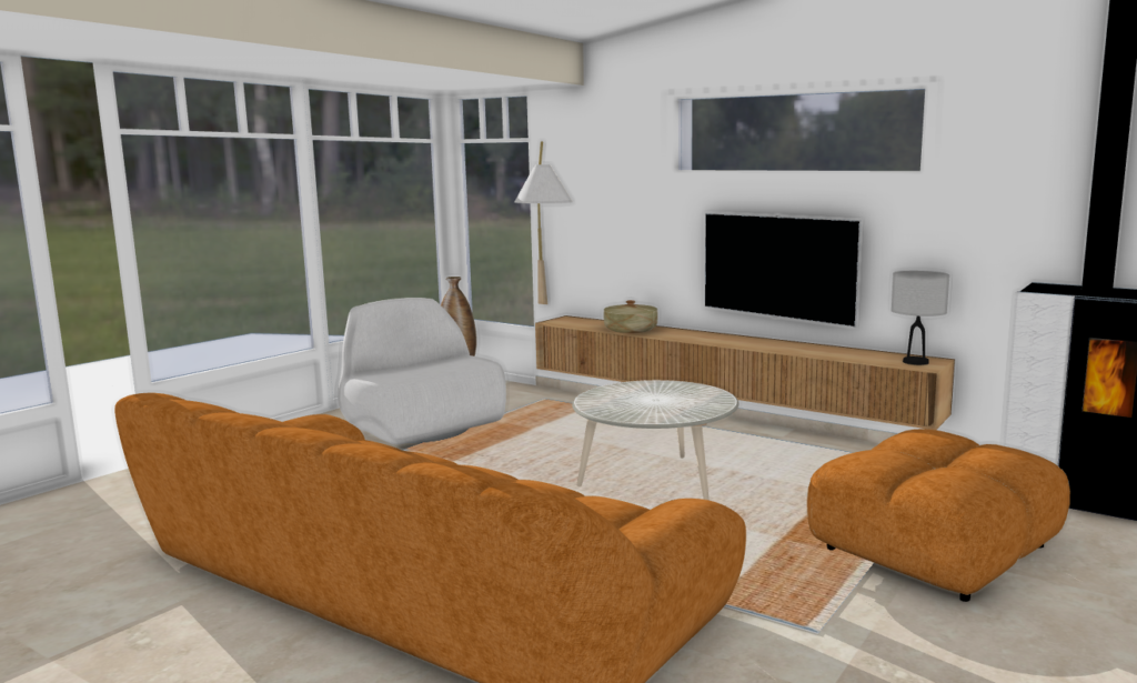 Vue d'ensemble Salon 3D