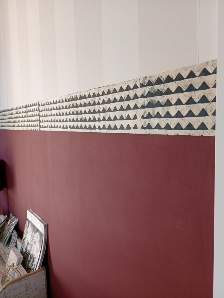 jeu de couleurs et texture sur un meêm mur
